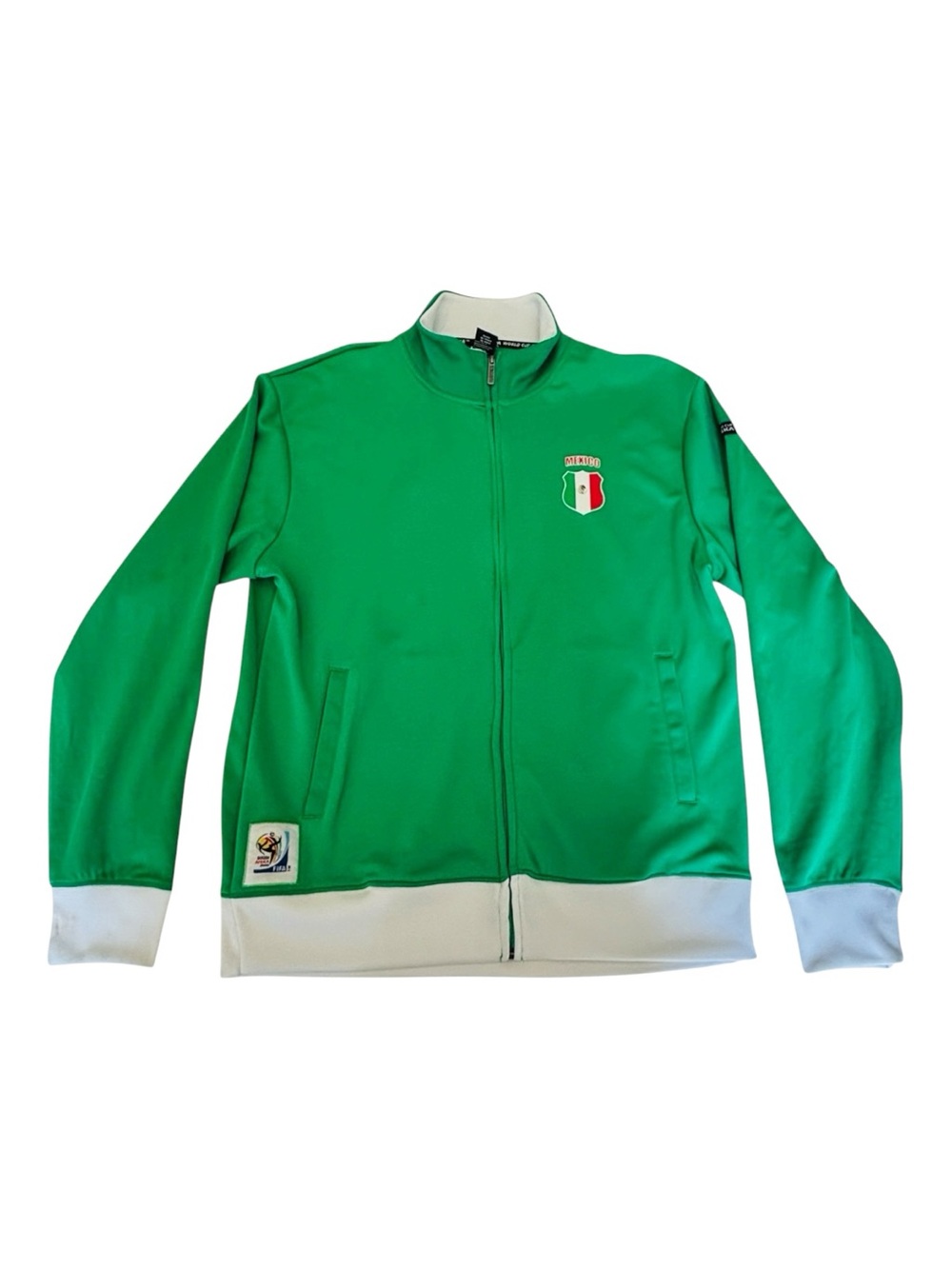 Mexico FIFA 2010 Track Jacket South Africa World Cup Mens Large Soccer Rare HTF
